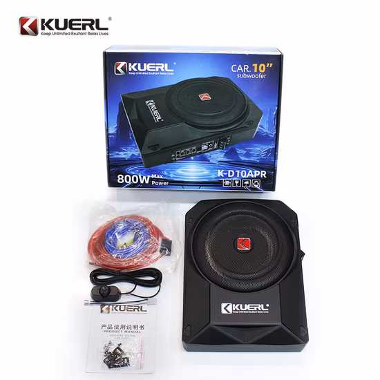 Calidad de sonido de alta fidelidad Altavoz de neodimio de 8 pulgadas Debajo del asiento Sub Woofer Altavoz de graves Plug and Play Sistema de audio para automóvil Subwoofer poco profundo para BMW